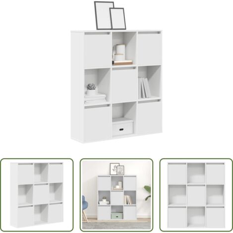 vidaXL Armadio per libri -  Libreria Bianca 89x24x101,5 cm in Legno Multistrato