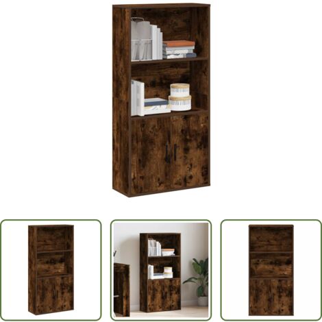 vidaXL Armadio per libri -  Libreria Rovere Fumo 60x24x120 cm in Truciolato
