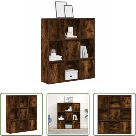 vidaXL Armadio per libri -  Libreria Rovere Fumo 89x24x101,5 cm in Legno Multistrato