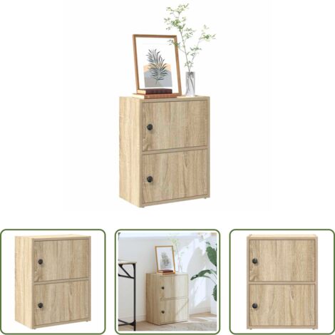 vidaXL Armadio per libri -  Libreria Rovere Sonoma 40x24x52 cm in Legno Multistrato