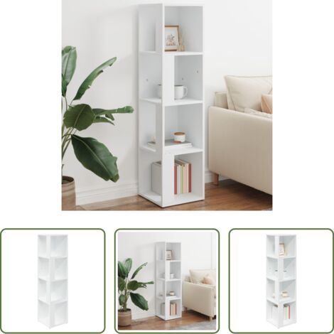 vidaXL Armadio per soggiorno -  Armadio Angolare Bianco 33x33x132 cm in Truciolato