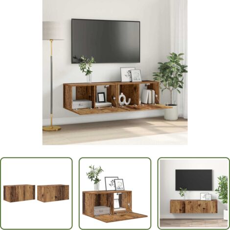 vidaXL Armadio per soggiorno -  Set mobile TV 2 pcs Multicolore 60 x 30 x 30 cm