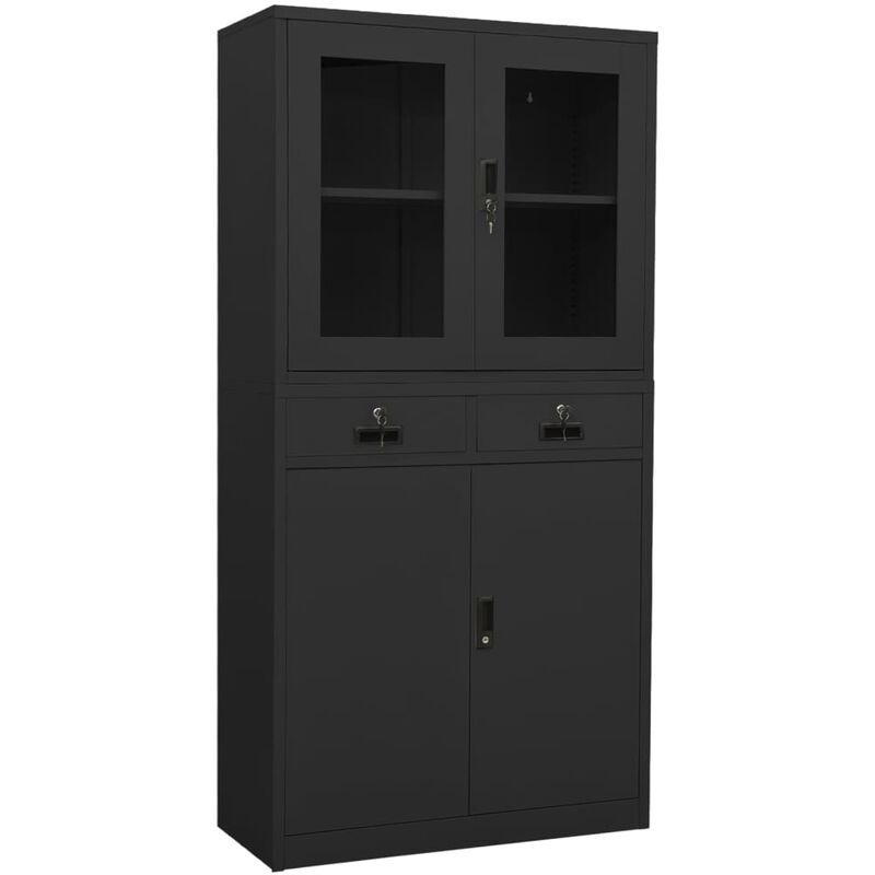 Vidaxl - Armadio per Ufficio Antracite 90x40x180