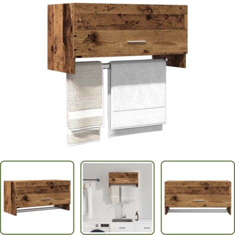 vidaXL Armadio per vestiti -  Armadio Legno Vecchio 70x32,5x35 cm in Legno Multistrato