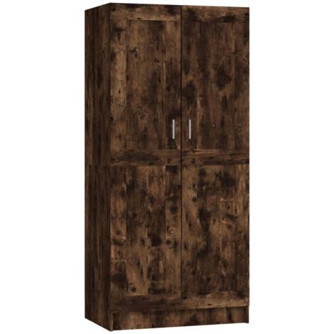 vidaXL Armadio Rovere Fumo 82,5x51,5x180 cm in Legno Multistrato