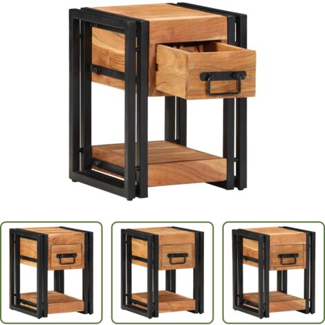 vidaXL Armadio rustico -  Armadio da Notte con cassetto Marrone 30 x 30 x 40 cm