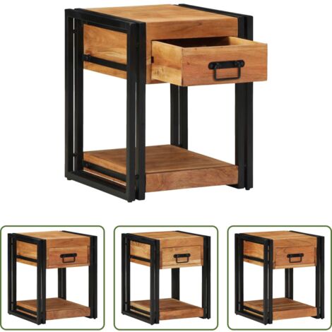 vidaXL Armadio rustico -  Armadio da Notte con cassetto Marrone 40 x 40 x 50 cm