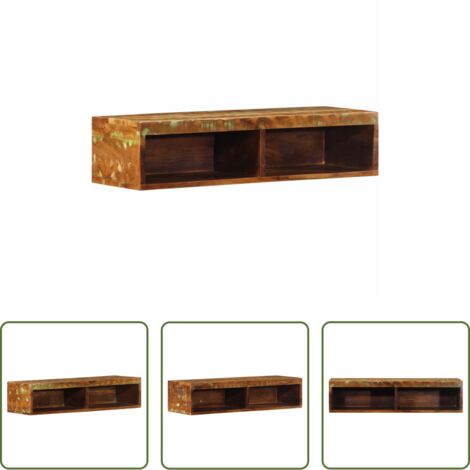 vidaXL Armadio TV -  Mobile TV a Parete 80x30x19 cm in Legno Massello di Recupero