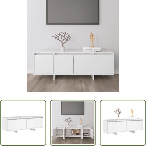 vidaXL Armadio TV -  Mobile TV Bianco 120x30x40,5 cm in Truciolato