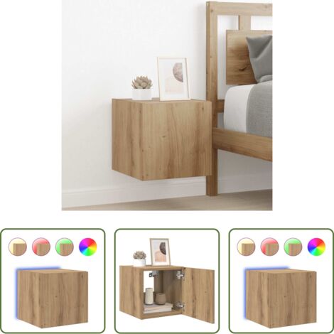 vidaXL Armadio TV -  Mobile TV da parete Rovere Artigianale 30,5 x 35 x 30 cm