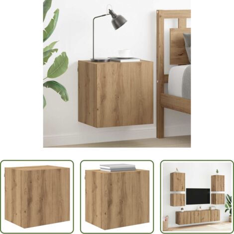 vidaXL Armadio TV -  Mobile TV da parete Rovere artigianale 40,5x30x40cm
