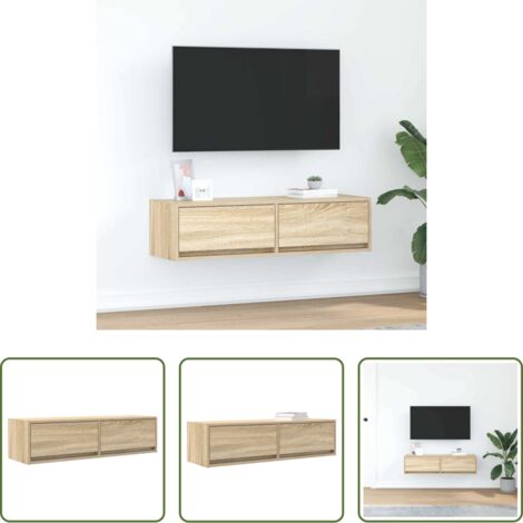 vidaXL Armadio TV -  Mobile TV rovere sonoma 100 x 31 x 25.5 cm Legno multistrato