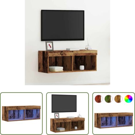 vidaXL Armadio TV -  Set mobile TV Legno vecchio 80 x 30 x 30 cm Legno multistrato