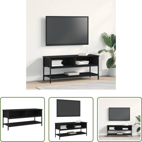 vidaXL Armadio TV -  Set mobile TV Rovere Nero 100 x 35 x 45 cm Legno multistrato