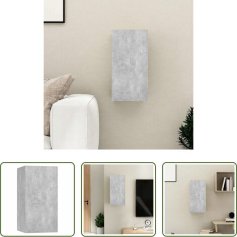 vidaXL Armadio tv sospeso -  Mobile Porta TV Grigio Cemento 30,5x30x60 cm Legno Multistrato