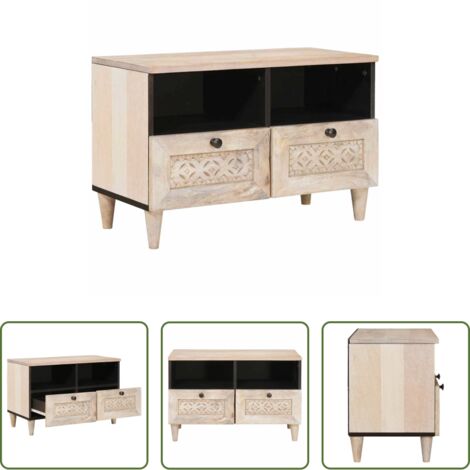 vidaXL Armadio TV -  Unità TV con cassetto Bianco 70 x 33 x 46 cm Legno multistrato