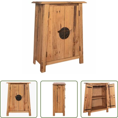vidaXL Armadio vintage -  Mobile da Bagno in Legno Massello di Pino 59x32x80 cm