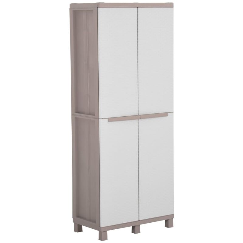 

Armario almacenamiento 2 puertas 68x37,5x170 cm gris claro beige - Beige - Vidaxl