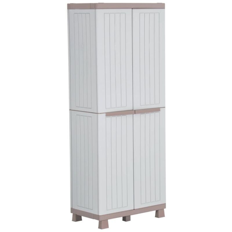 

Armario almacenamiento 2 puertas 68x39x170 cm gris claro beige - Beige - Vidaxl