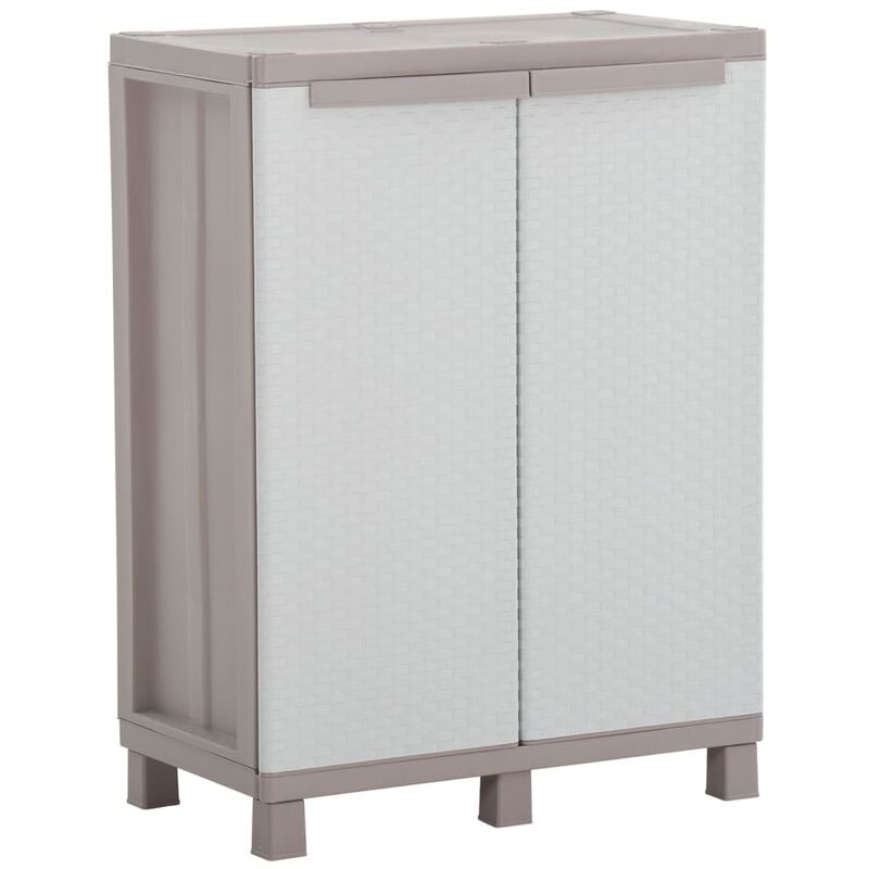 

Armario almacenamiento 2 puertas gris claro 68x37,5x91,5 cm - Beige - Vidaxl