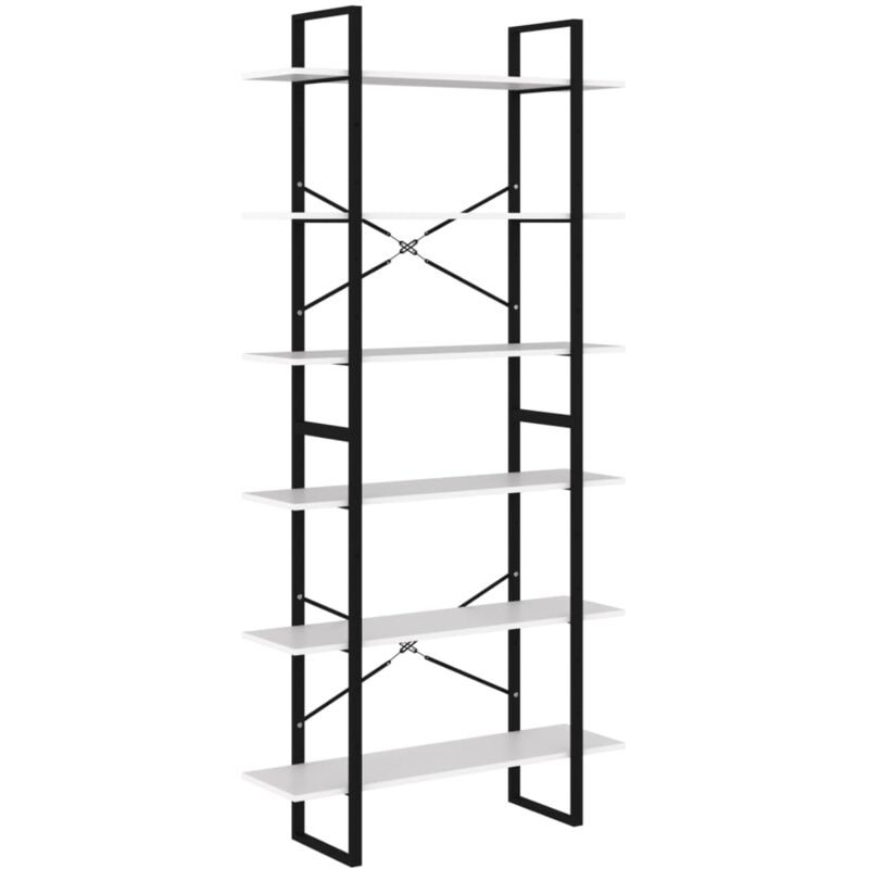 

vidaXL Armario alto aglomerado blanco 100x30x210 cm - Blanco