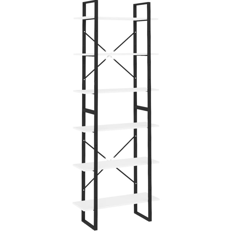 

vidaXL Armario alto aglomerado blanco 80x30x210 cm - Blanco