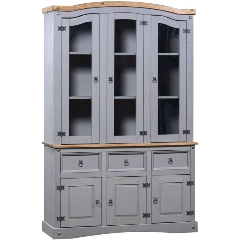

Armario Aparador Corona Range Madera Maciza de Pino Mexicano Gris - Gris - Vidaxl