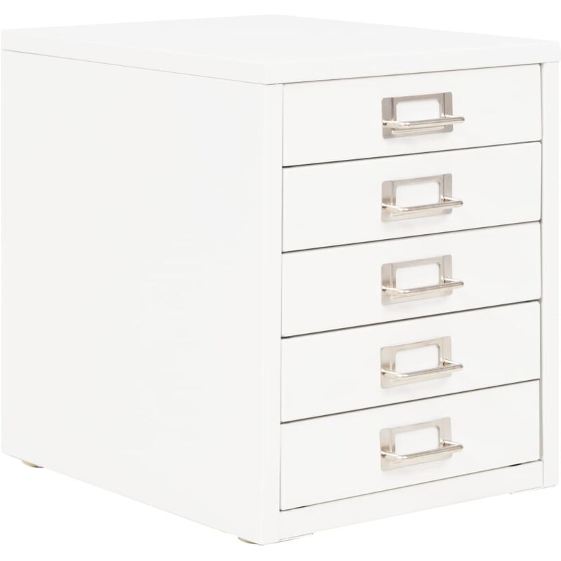 

Armario archivador con 5 cajones metal blanco 28x35x35 cm - Blanco - Vidaxl