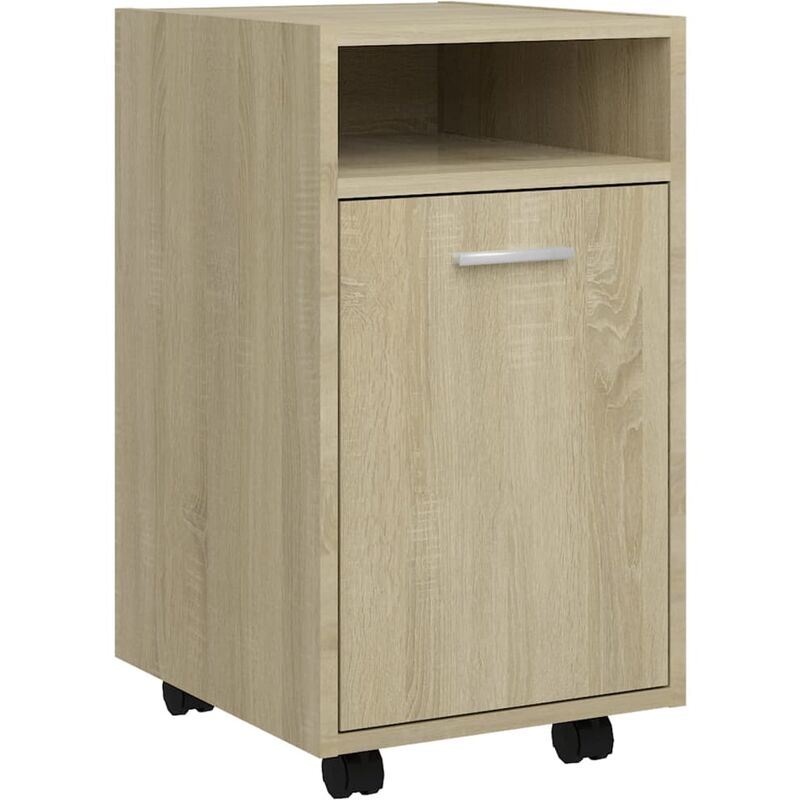 

Armario auxiliar con ruedas aglomerado 33x38x60 cm roble Sonoma - Marrón - Vidaxl