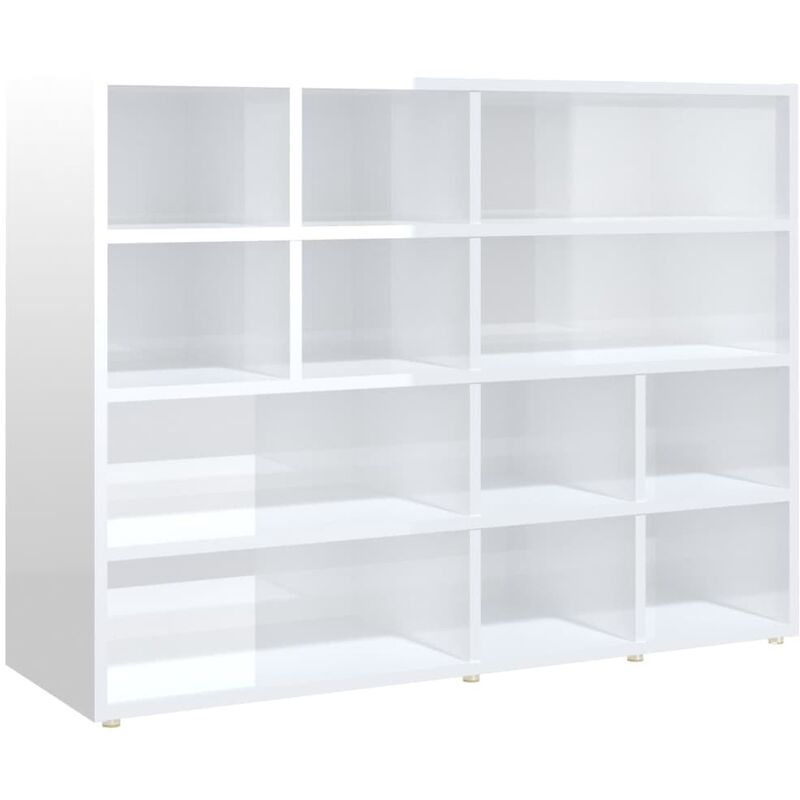 

Vidaxl - Armario auxiliar de aglomerado 97x32x72 cm blanco brillante - Blanco