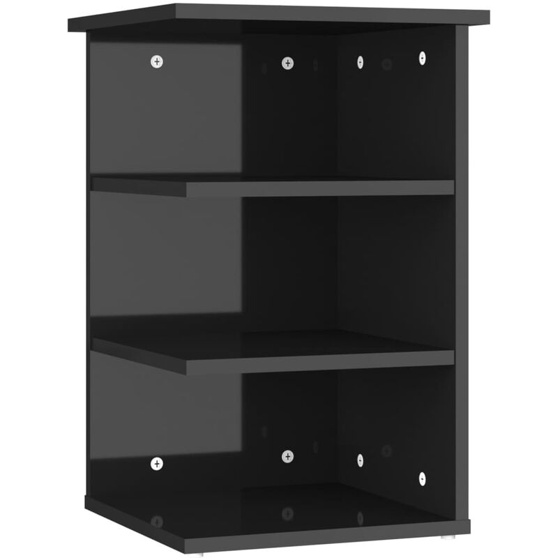 

Armario auxiliar de aglomerado 35x35x55 cm negro brillante - Negro - Vidaxl