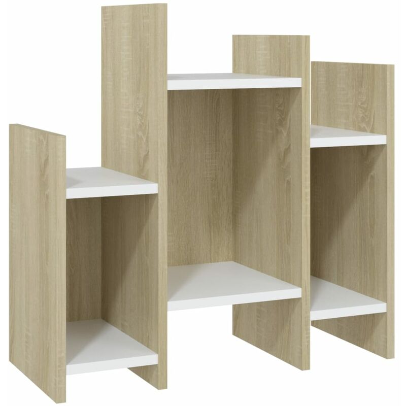 

vidaXL Armario auxiliar de aglomerado 60x26x60 cm blanco roble Sonoma - Blanco