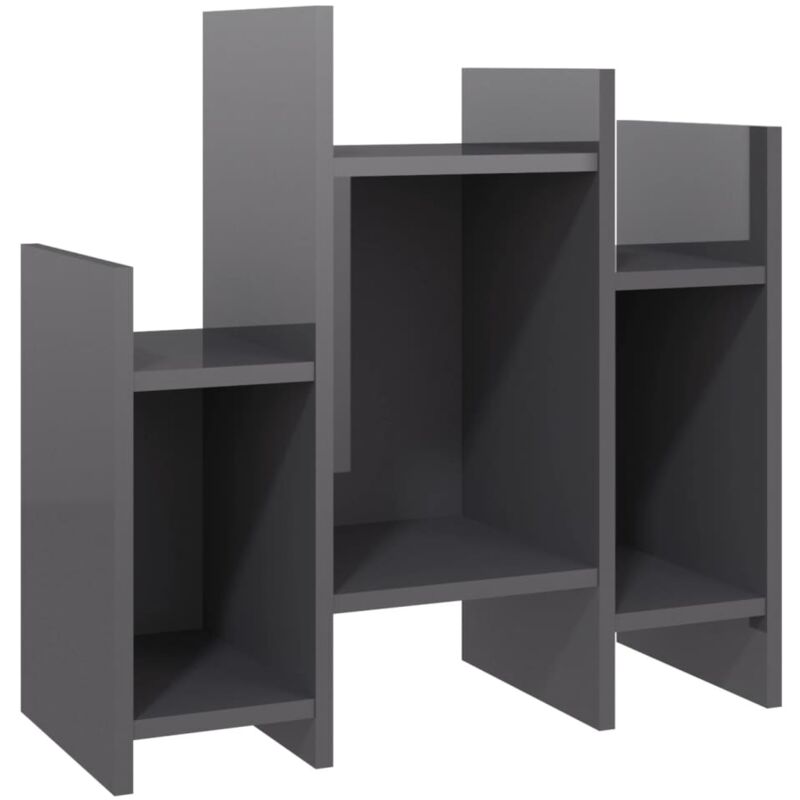 

vidaXL Armario auxiliar de aglomerado 60x26x60 cm gris brillante - Gris