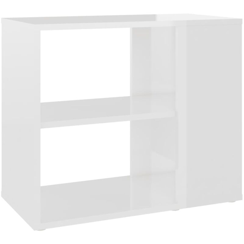 

vidaXL Armario auxiliar de aglomerado 60x30x50 cm blanco brillante - Blanco