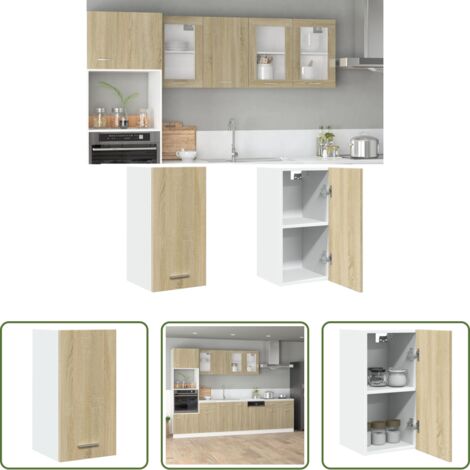 vidaXL Armario cocina -  Armario colgante "Lyon" roble Sonoma 29,5x31x60 cm madera de ingeniería