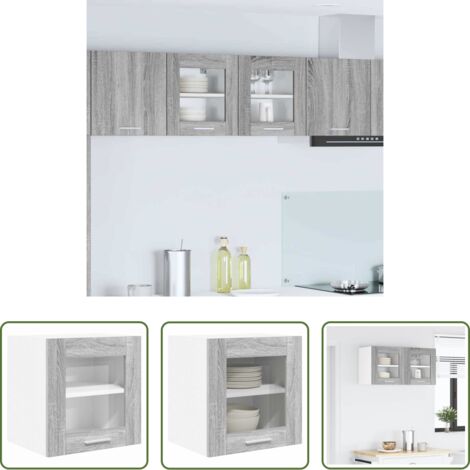 vidaXL Armario cocina moderno -  Mueble colgante con almacenamiento Gris Sonoma 40 x 31 x 40 cm