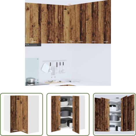 vidaXL Armario cocina moderno -  Mueble colgante Madera Vieja y 57 x 57 x 80 cm