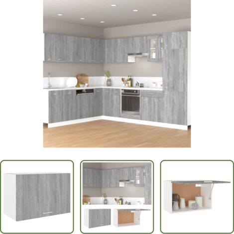 vidaXL Armario colgante madera -  Armario colgante "Lyon" gris Sonoma 60x31x40 cm madera de ingeniería