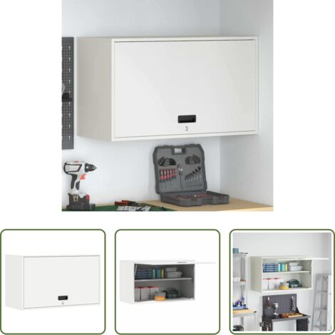 vidaXL Armario de acero -  Armario de pared para el garaje 90 x 40 x 53 cm