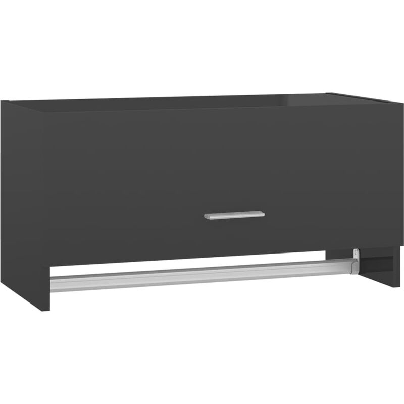 

Armario de aglomerado 70x32,5x35 cm gris brillante - Gris - Vidaxl