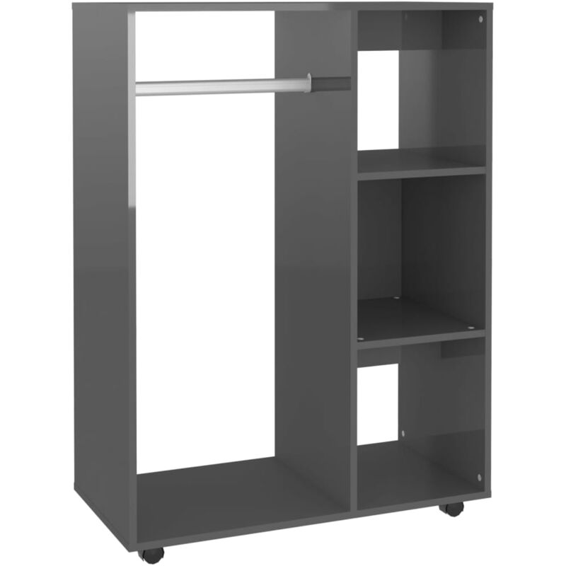 

Armario de aglomerado 80x40x110 cm gris con brillo - Gris - Vidaxl