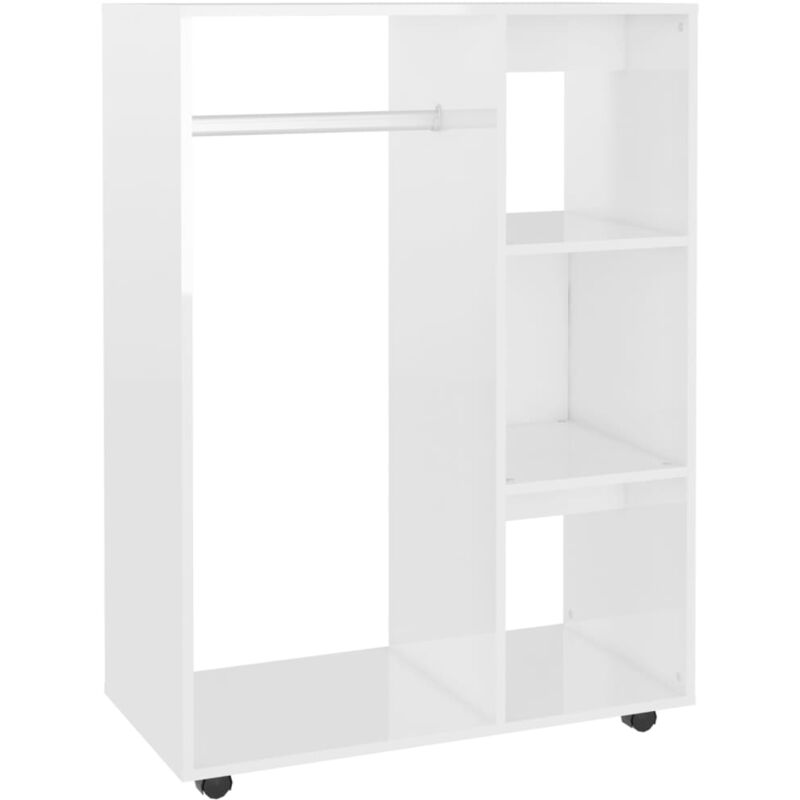 

vidaXL Armario de aglomerado 80x40x110 cm blanco brillante - Blanco