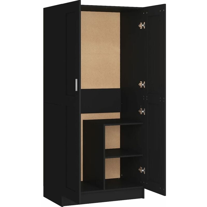 

Armario de aglomerado 82,5x51,5x180 cm negro - Negro - Vidaxl