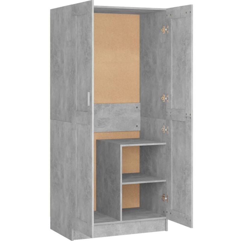 

Armario de aglomerado 82,5x51,5x180 cm gris hormigón - Gris - Vidaxl