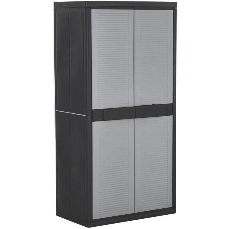 

Armario de almacenaje 2 puertas acero negro y gris 90x54x180 cm - Negro - Vidaxl