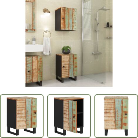 vidaXL Armario de baño -  Mueble de baño madera maciza reciclada 38x33x58 cm