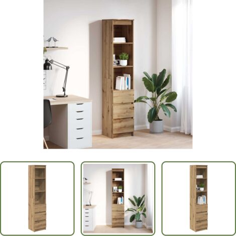 vidaXL Armario de cocina -  Aparador Artisan Roble 37,5x35x180 cm Madera de ingeniería