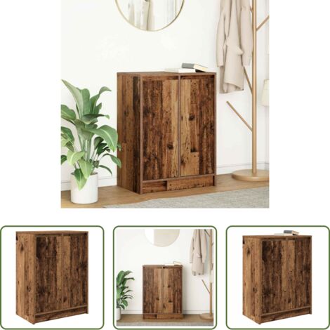 vidaXL Armario de cocina -  Aparador de madera contrachapada envejecida 57x34x76 cm
