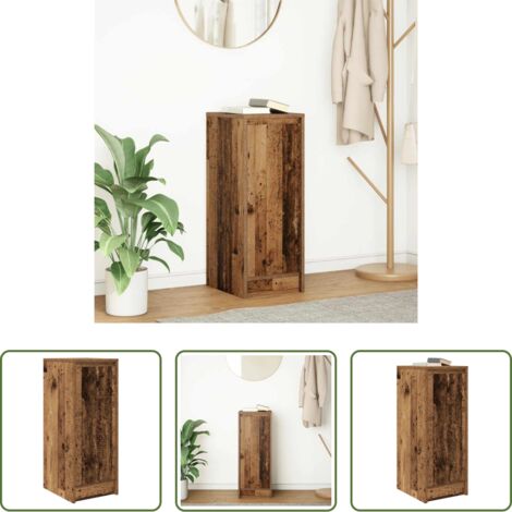 vidaXL Armario de cocina -  Aparador de madera de ingeniería envejecida 29,5x34x76 cm