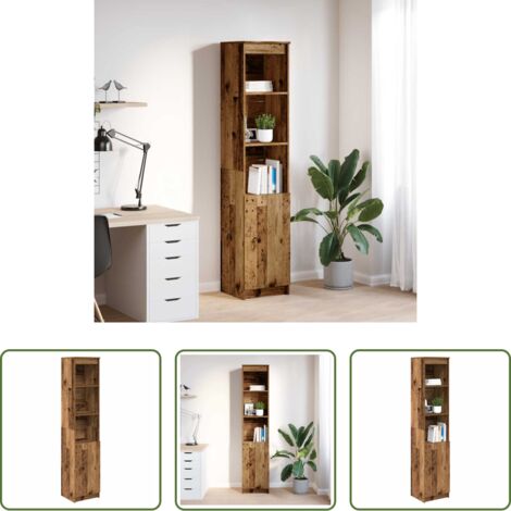 vidaXL Armario de cocina -  Aparador de madera vieja 37,5x35x180 cm Madera de ingeniería